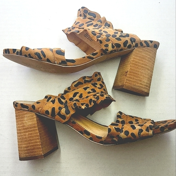 Free People | Cheetah‎ Heel Sandals, size 10.5 - Picture 3 of 8
